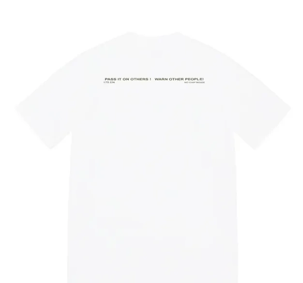 Tee Warning sleeved Warning Logo Black and S White Banner M L XL Short T-shirt 22FW 0813